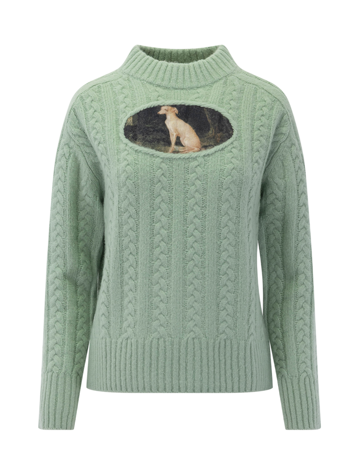 greyhound sweater in pistachio