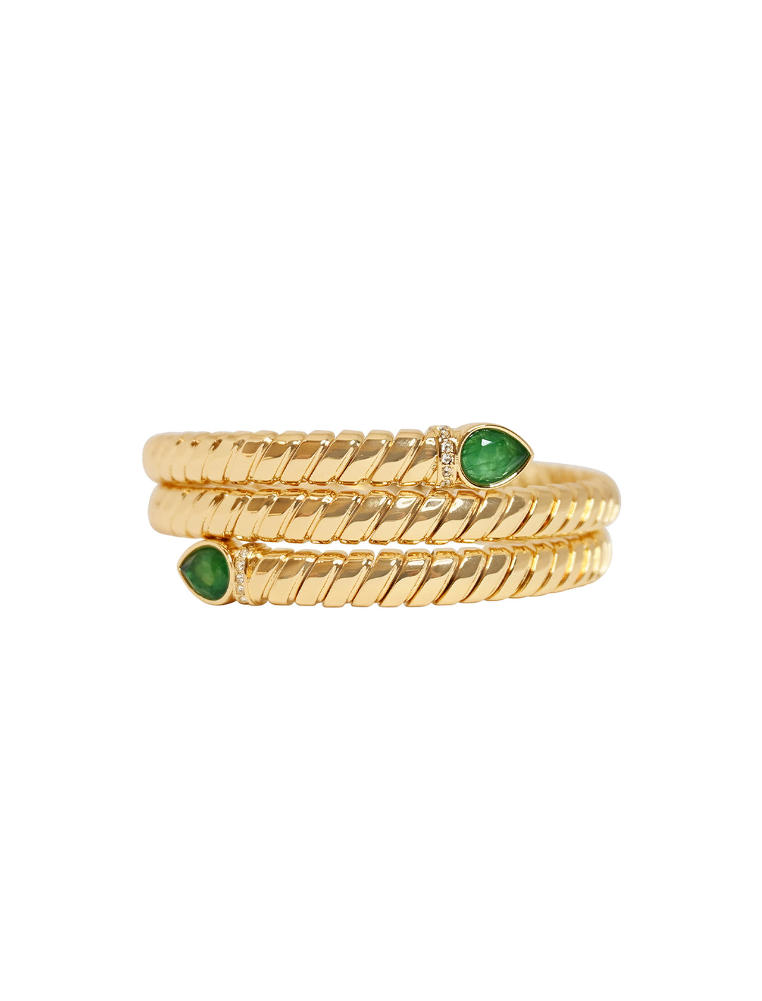 wrap around emerald cobra bracelet