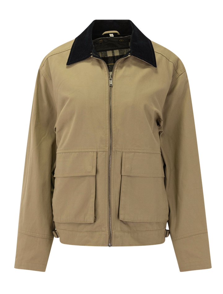essex cotton canvas jacket in khaki