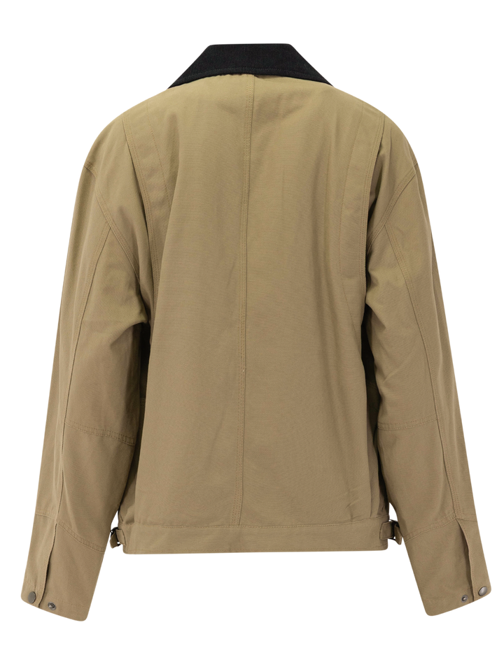 essex cotton canvas jacket in khaki