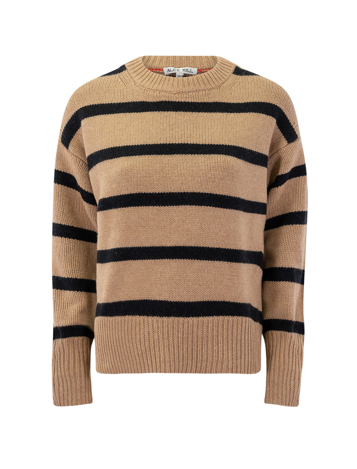 nottinghill sweater in camel and black stripe