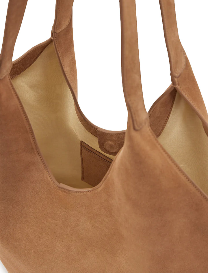 phantom tote in suede date
