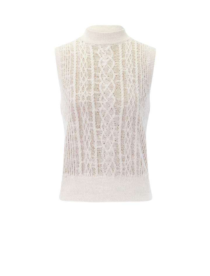 cable double layer shell in off white