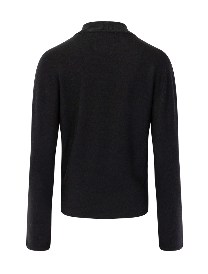 cozy long sleeve dolman mock neck in black