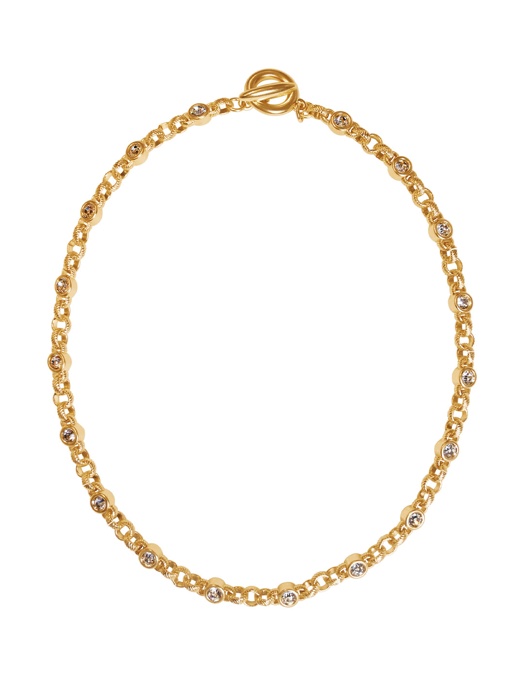 the baby jeweled link necklace
