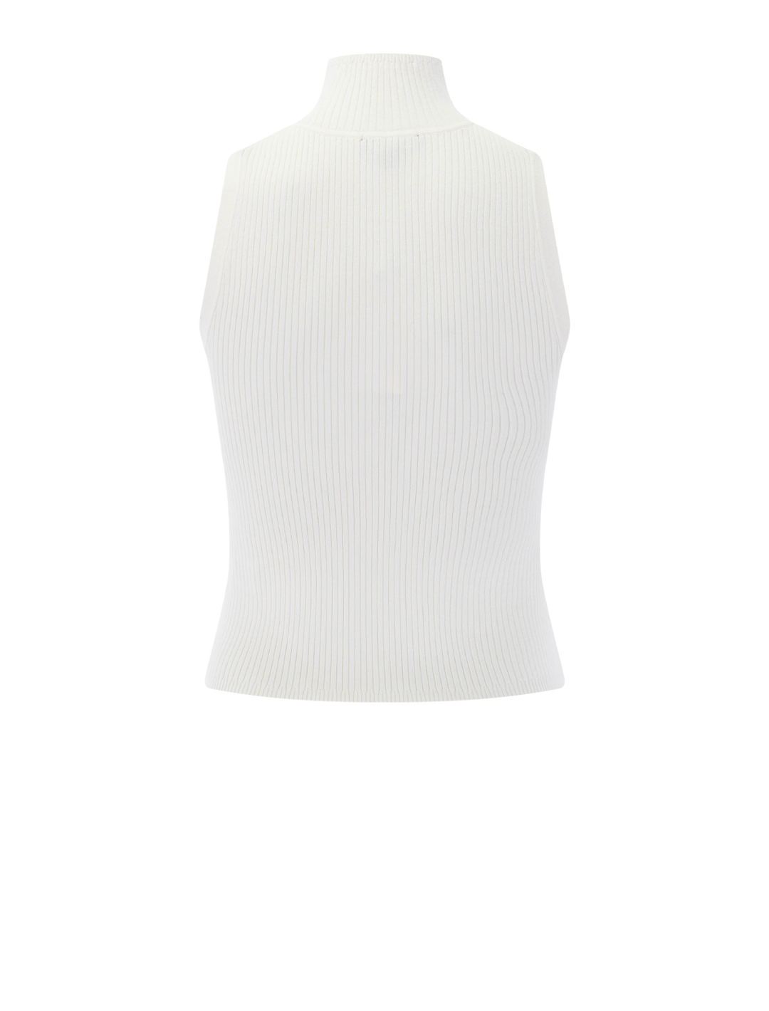 rib turtleneck shell in cream