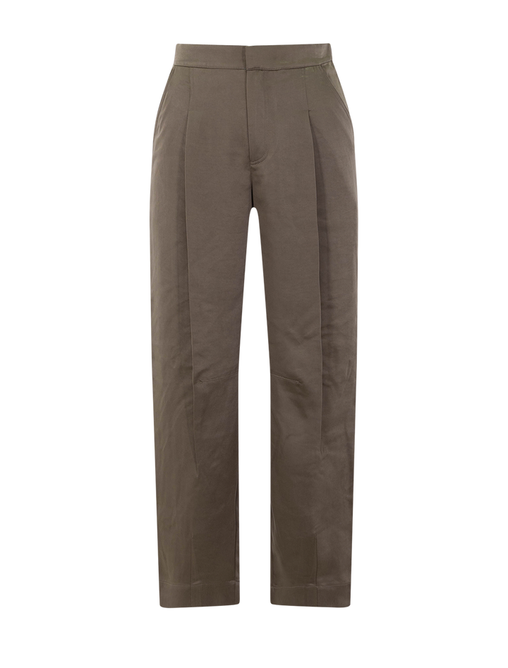 satin pant in parsley