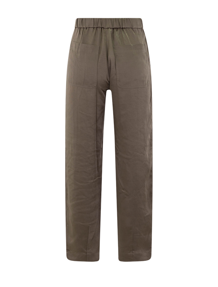 satin pant in parsley