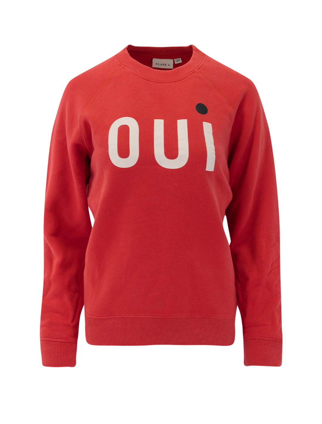 oui sweatshirt in red and cream