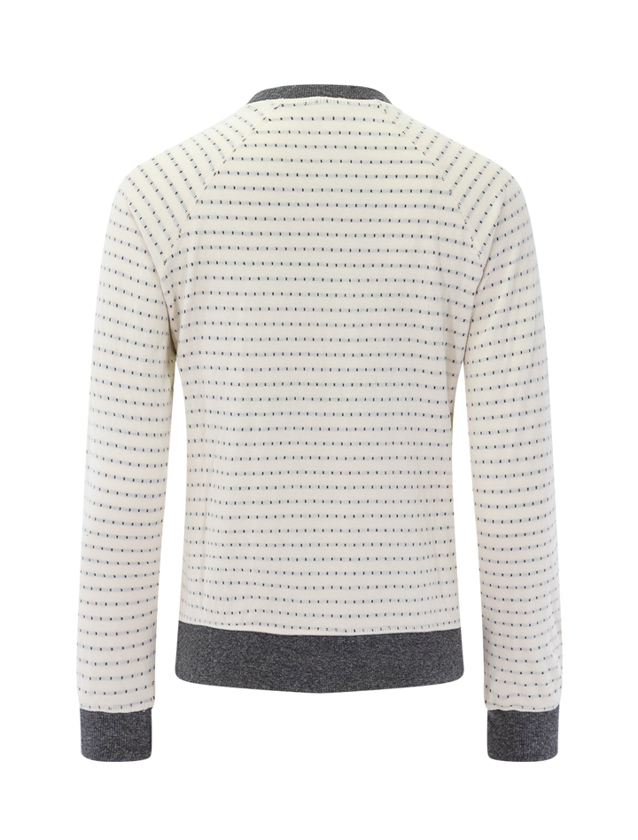 reversible raglan top in light heather grey
