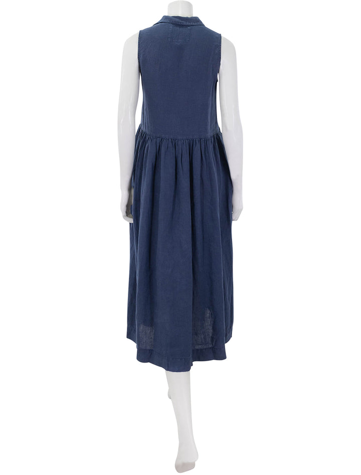 daphne dress in navy linen