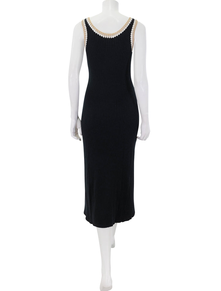 back view of colleen dress in black