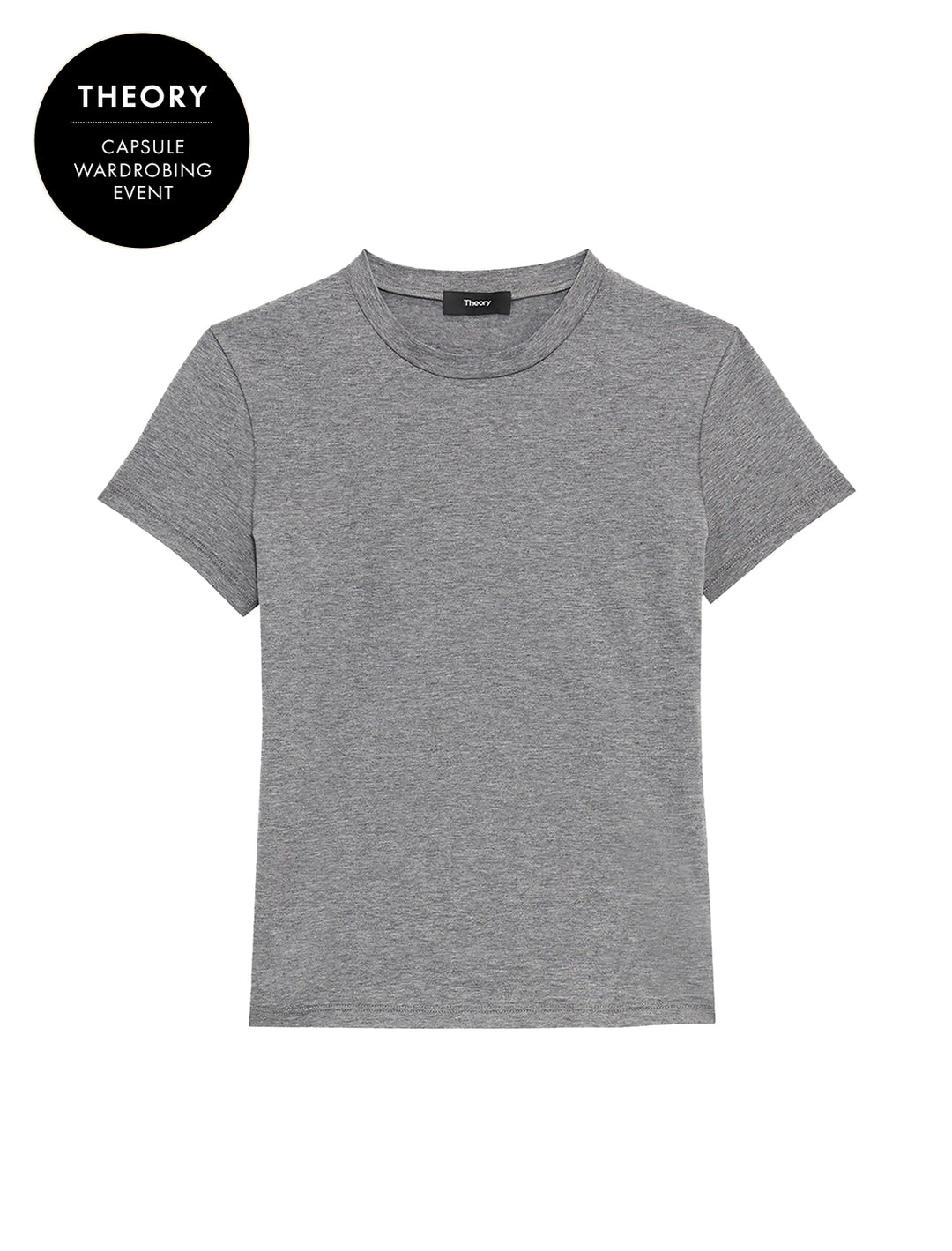 tiny tee in melange grey