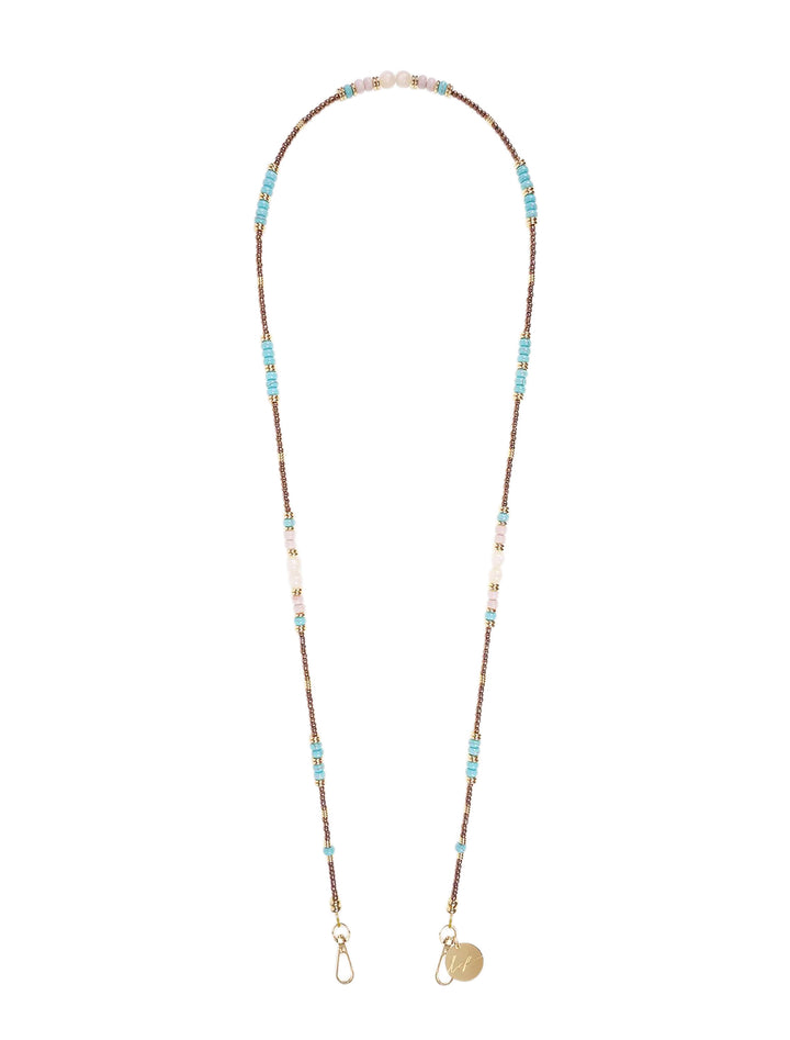 iliana perle marron turquoise strap