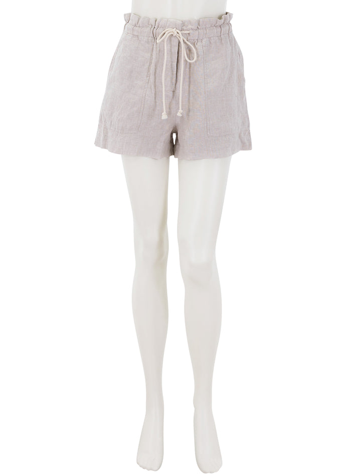 foster shorts in heather flax
