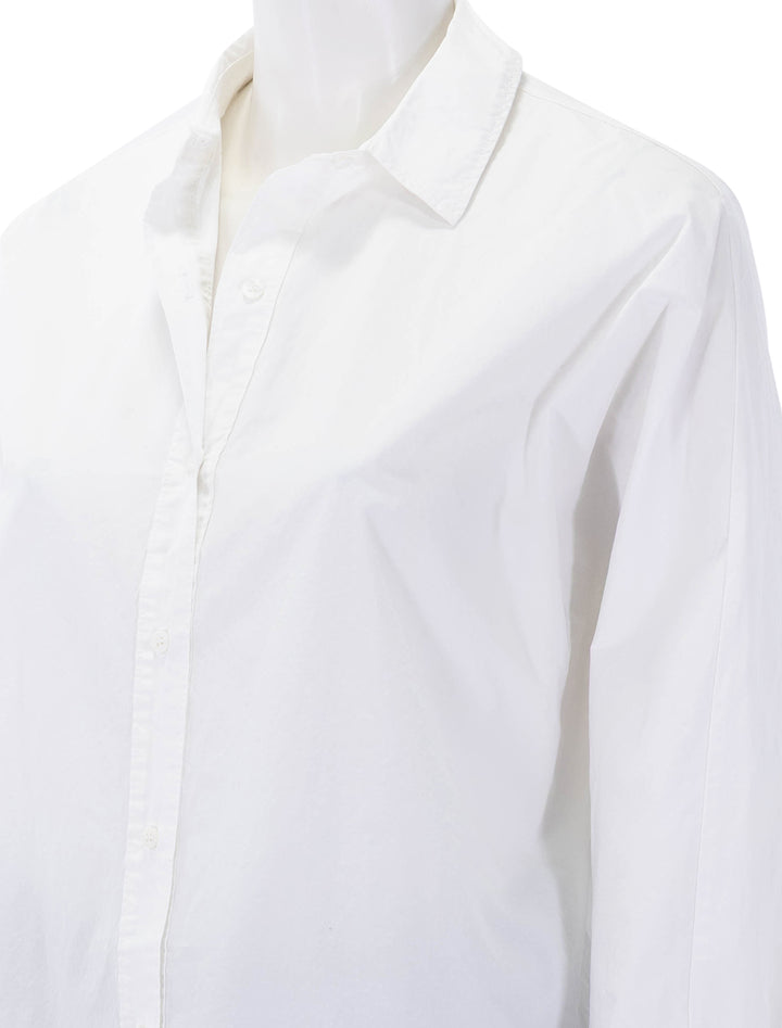 fine poplin dolman shirt in white