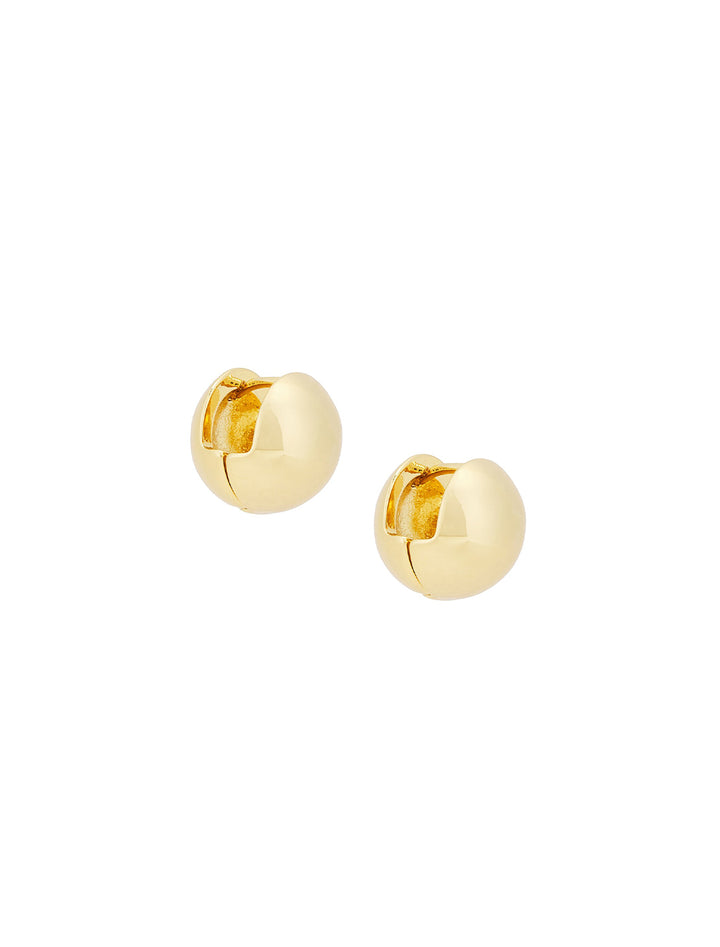 baby ball earrings in gold