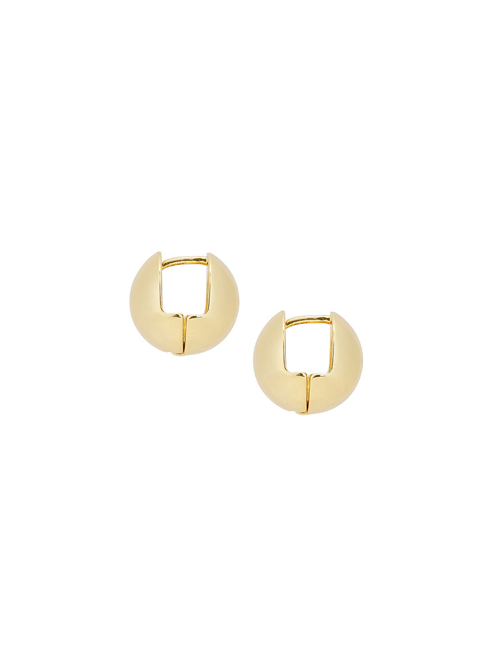 baby ball earrings in gold