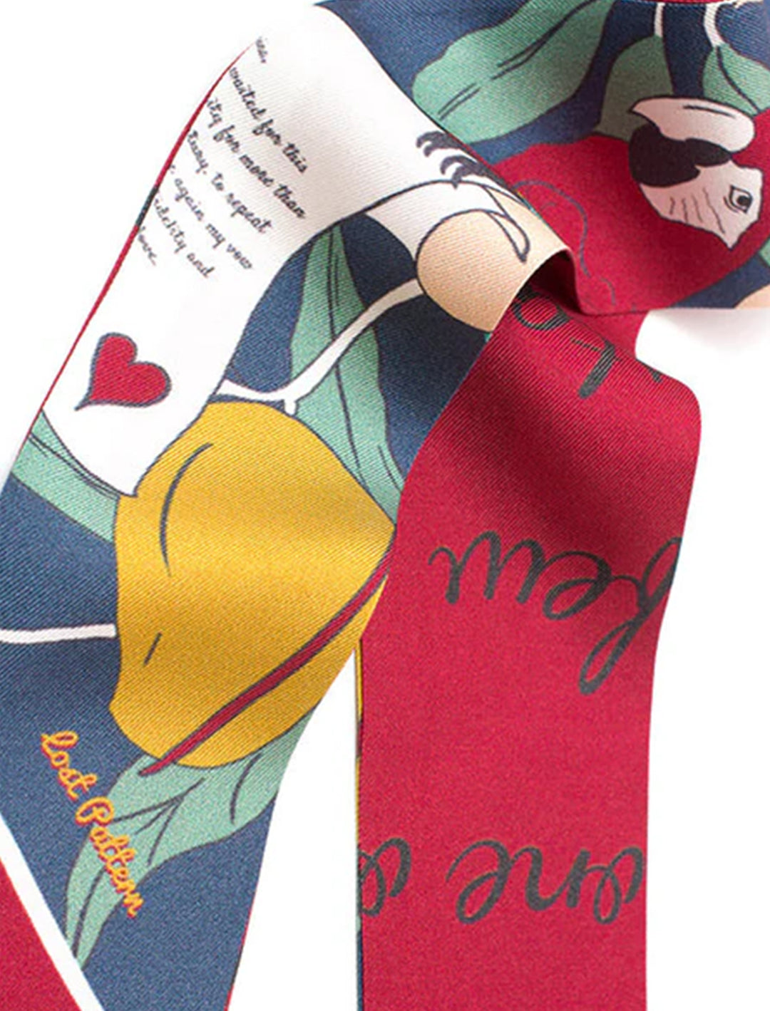 el amor silk skinny scarf