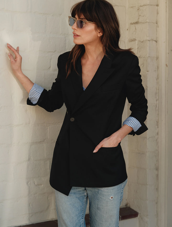 smythe collab wrap blazer