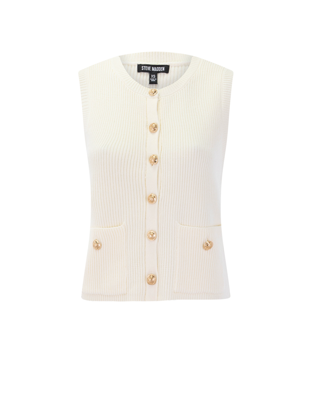 aliya sweater vest in cream