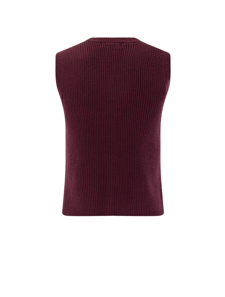 aliya sweater vest in wine