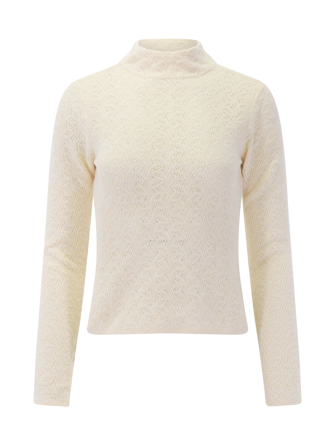 mock neck fine gauge sweater in oat