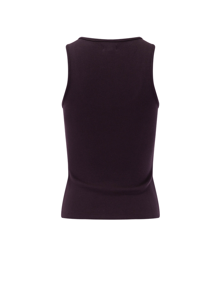 adira scoop neck tank in dark malbec