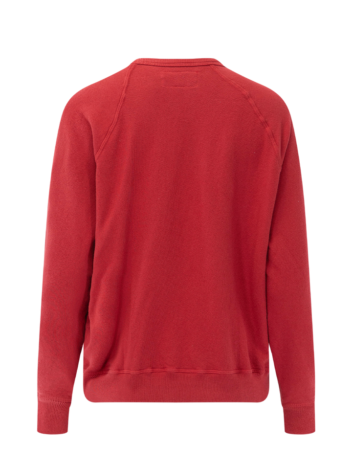 the college sweatshirt with sleigh graphic in true red