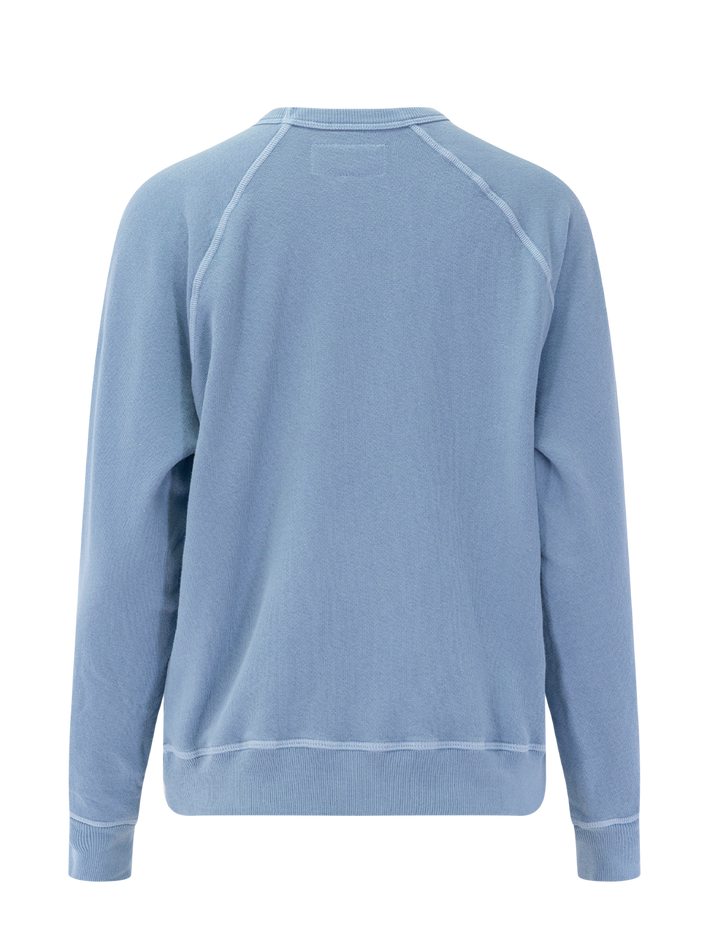 the college sweatshirt with happy hannukah graphic in confection blue