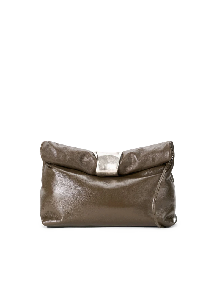 cuff clutch in truffle