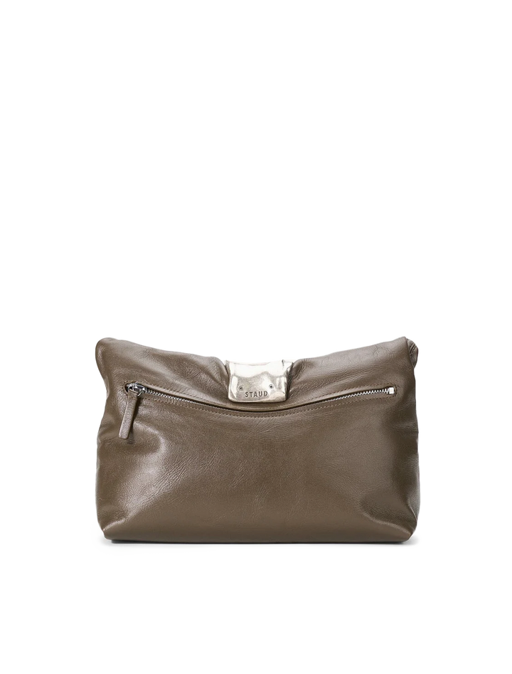 cuff clutch in truffle