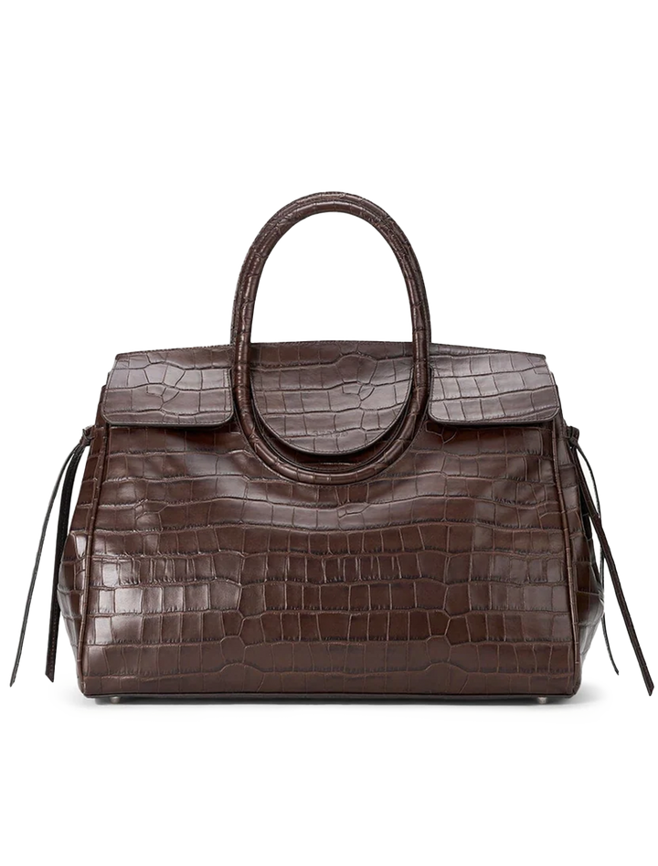 maude carryall in espresso croc