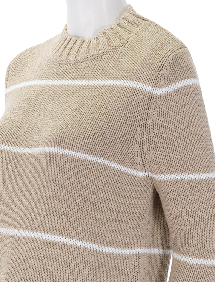 the tatum in sand and white ministripe