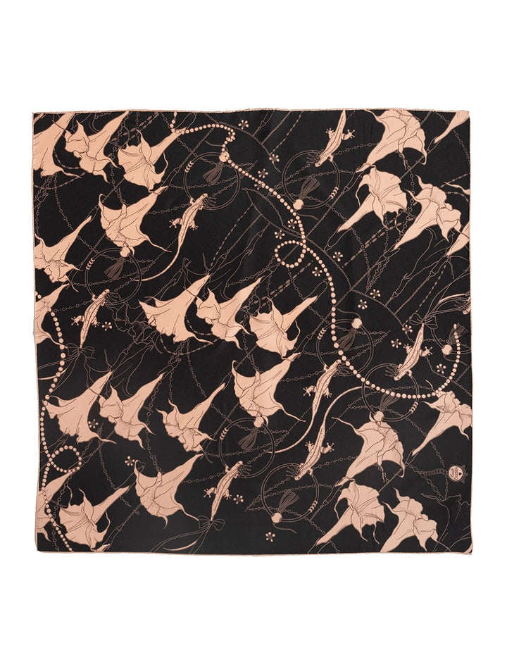 datura silk bandana in espresso