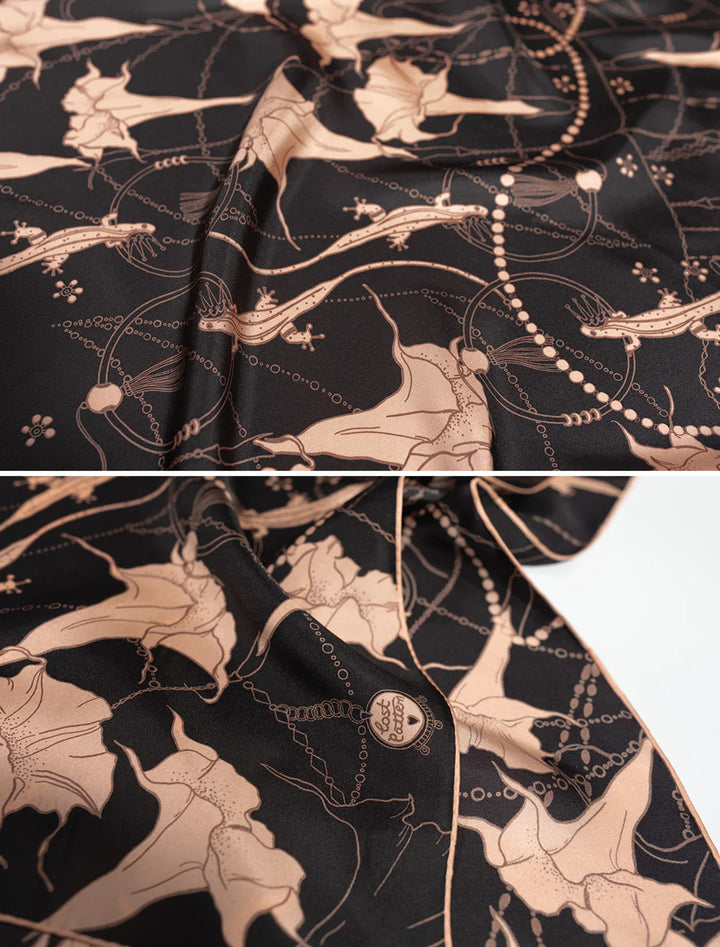 datura silk bandana in espresso