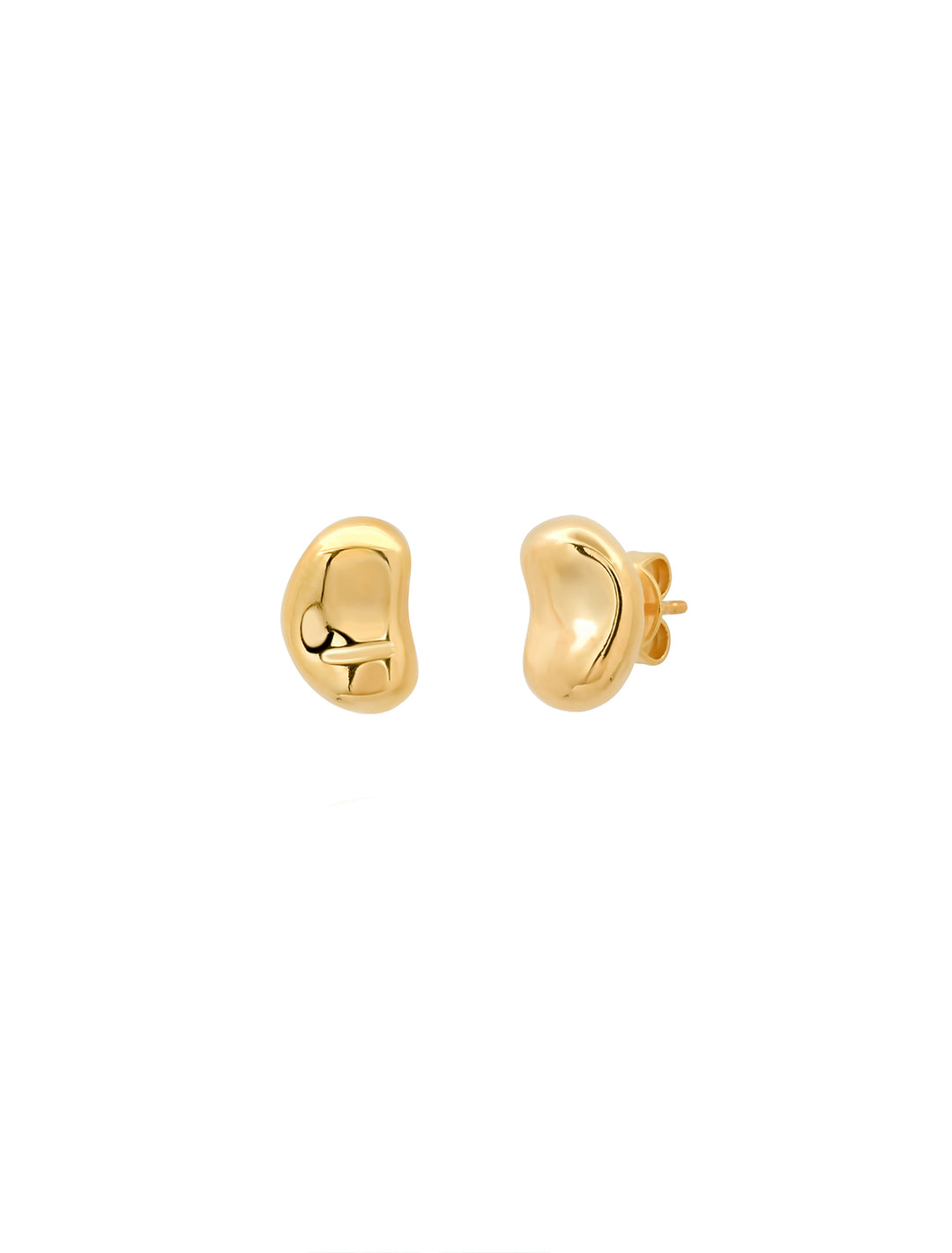 gold vermeil bean studs