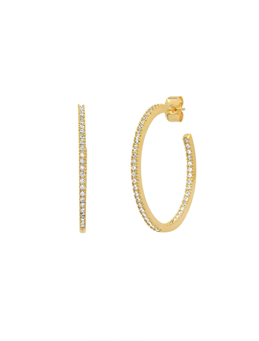 medium pave hoops
