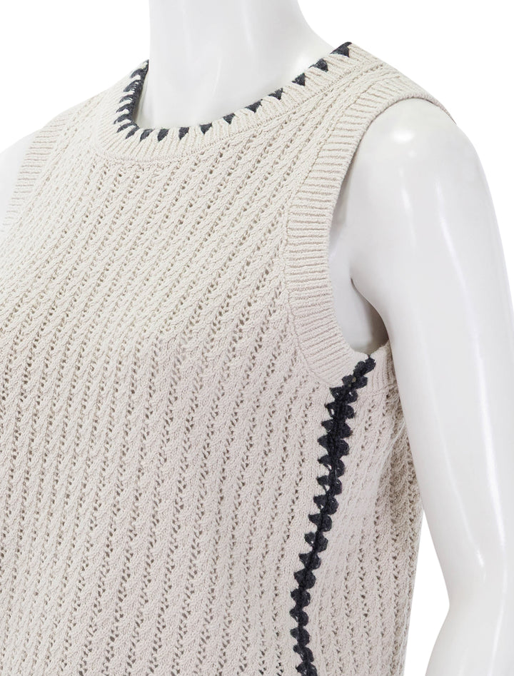 clara sweater tank in linen