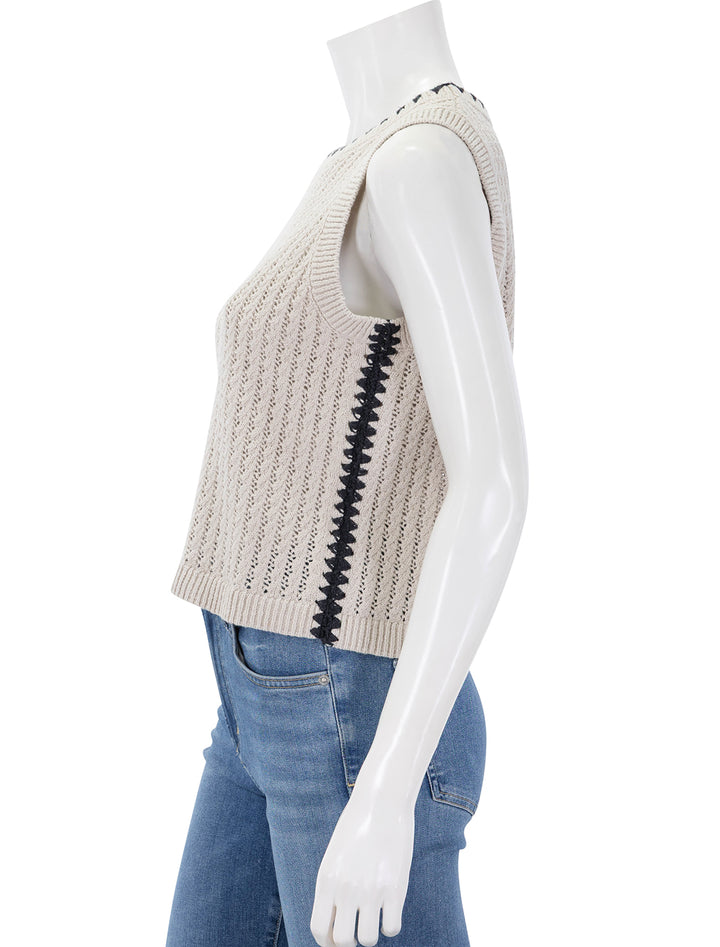 clara sweater tank in linen