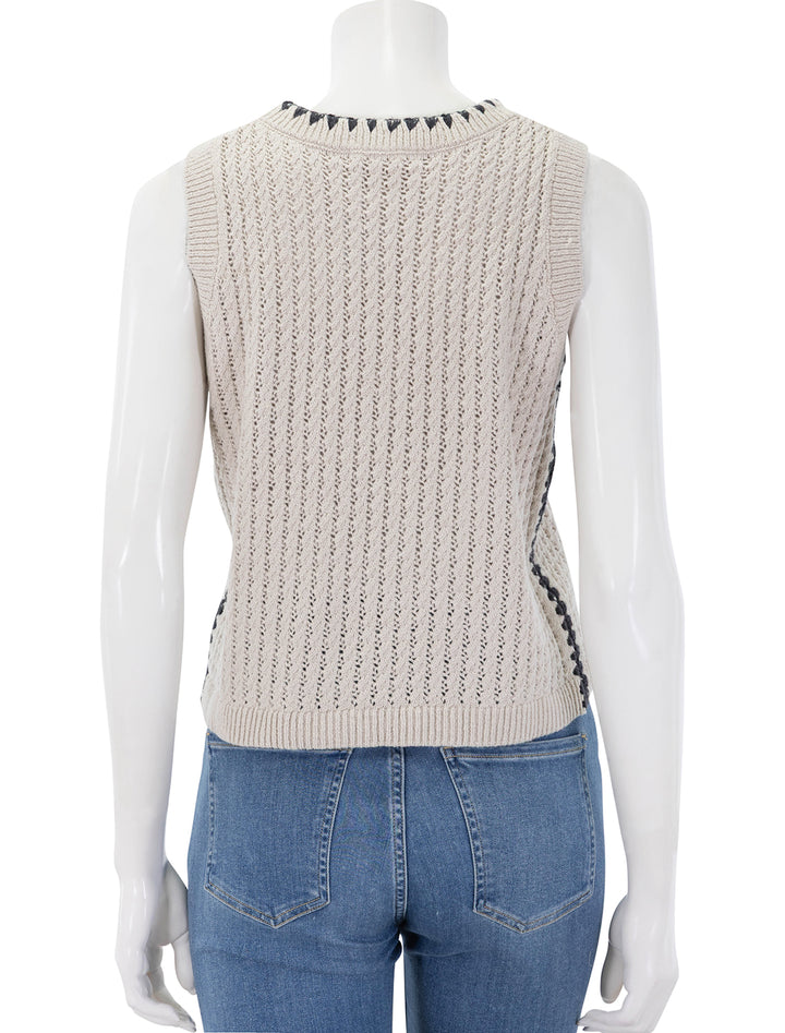clara sweater tank in linen