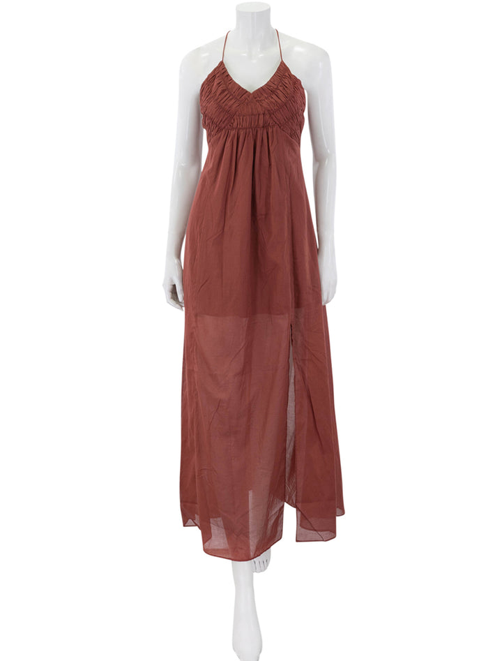 brianna dress in dusty brick