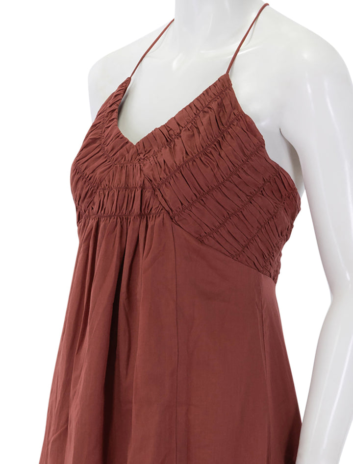 brianna dress in dusty brick