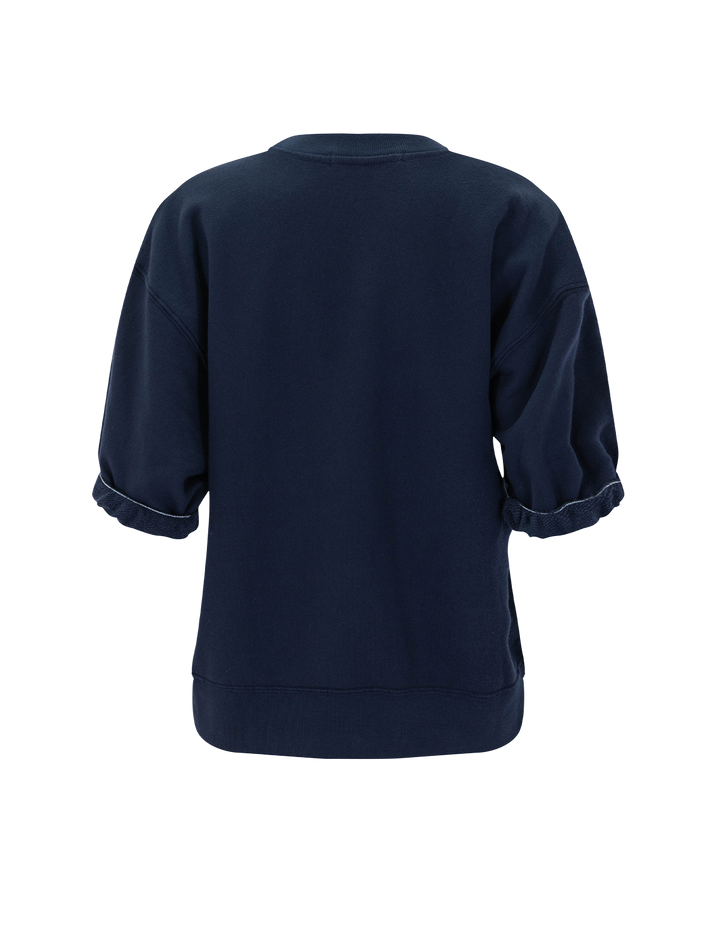 rebecca short sleeve sweatshirt in navy