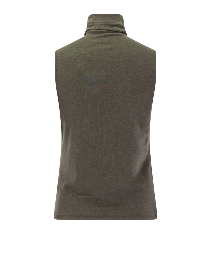 sleeveless turtleneck in cypress