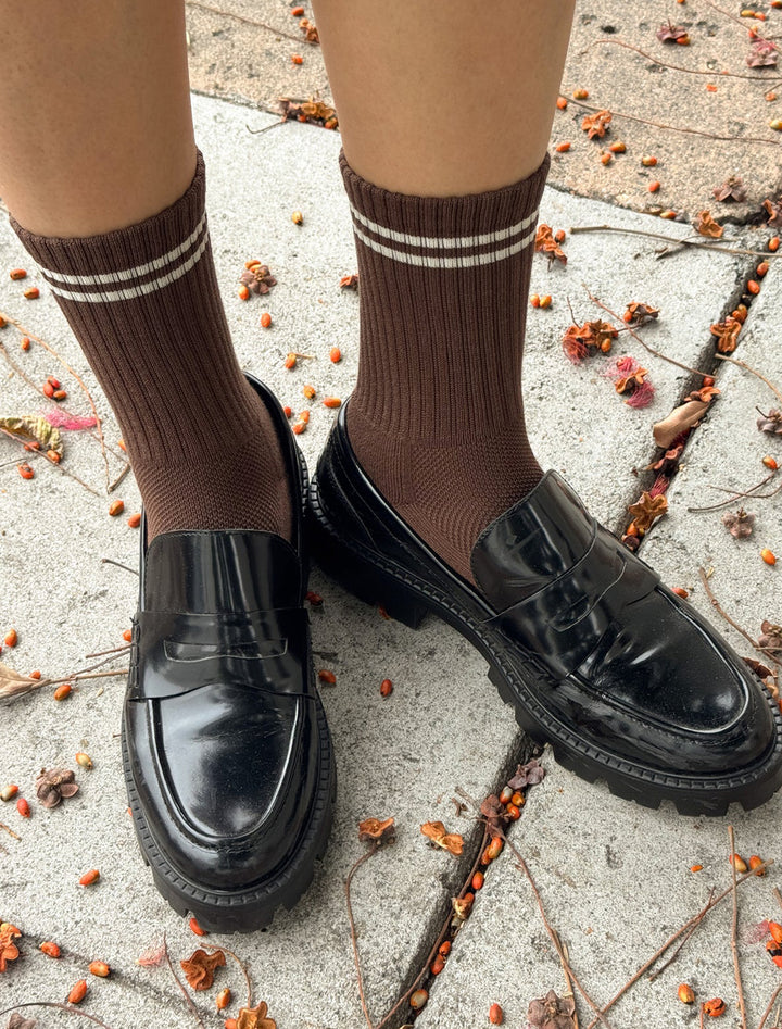 boyfriend socks in wood