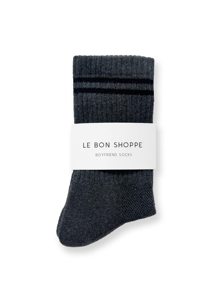 boyfriend socks in charcoal