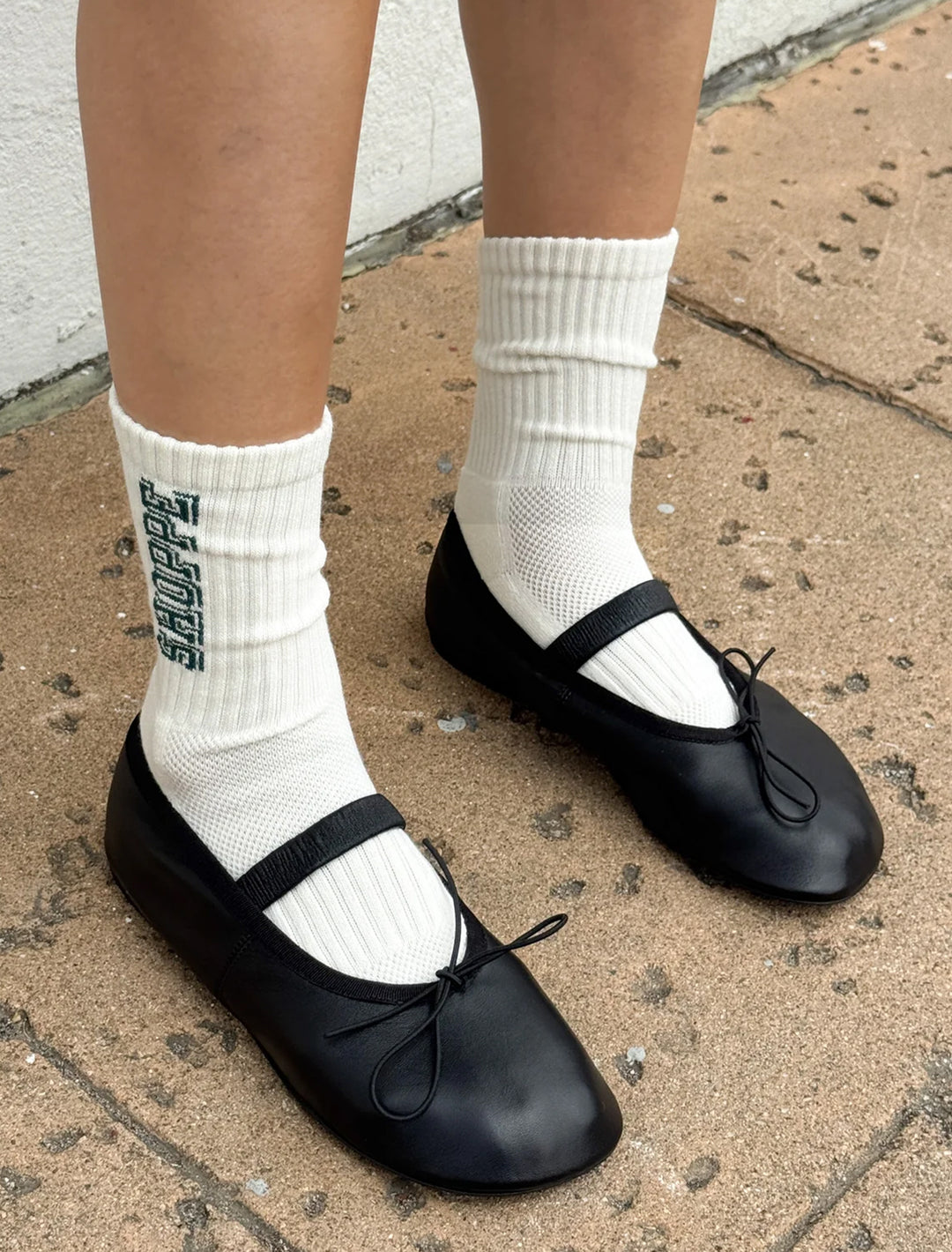 preppy socks in canvas + green