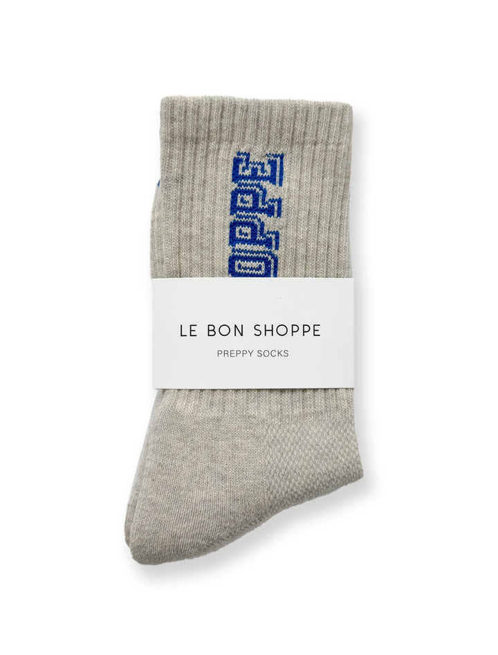 preppy socks in ice + blue