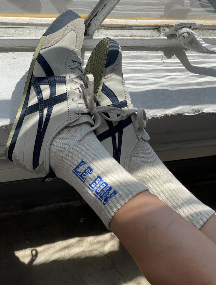 preppy socks in ice + blue